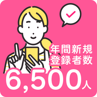 年間登録者数6,500人